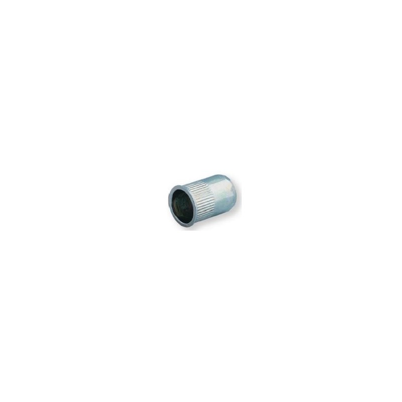 Ecrou à sertir M5 - Affleurant - Cannelé - Inox - Ouvert Ecrou à sertir M5 - Affleurant - Cannelé - Inox - Ouvert