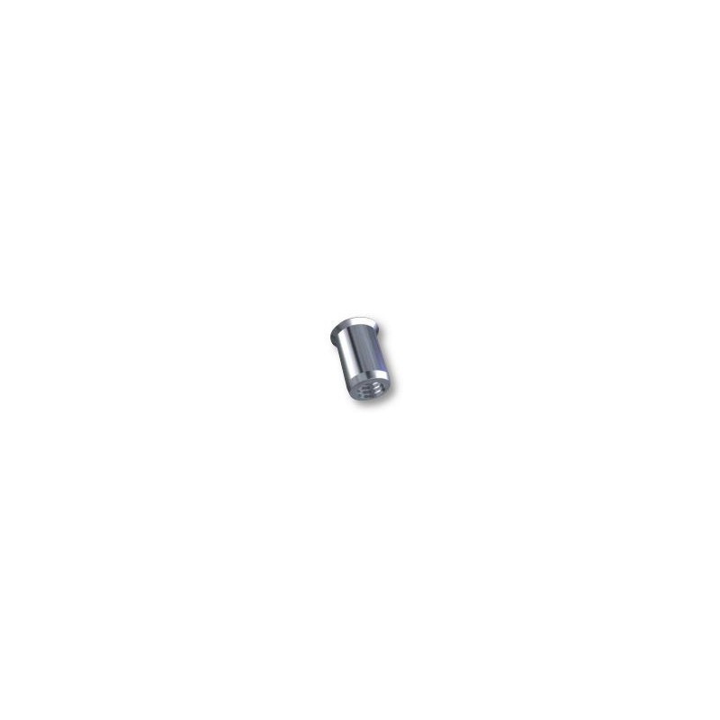 Ecrou à sertir M10 - Fraisé - Cylindrique - Inox - Ouvert Ecrou à sertir M10 - Fraisé - Cylindrique - Inox - Ouvert